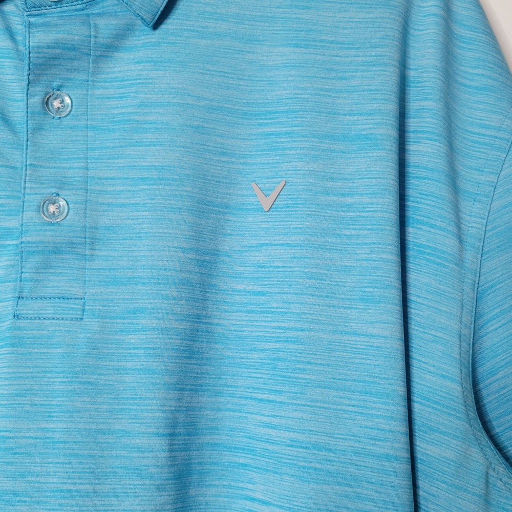 Callaway Men Size XL Blue Short Sleeve Opti Dri Polyester Blend Polo - Picture 4 of 7